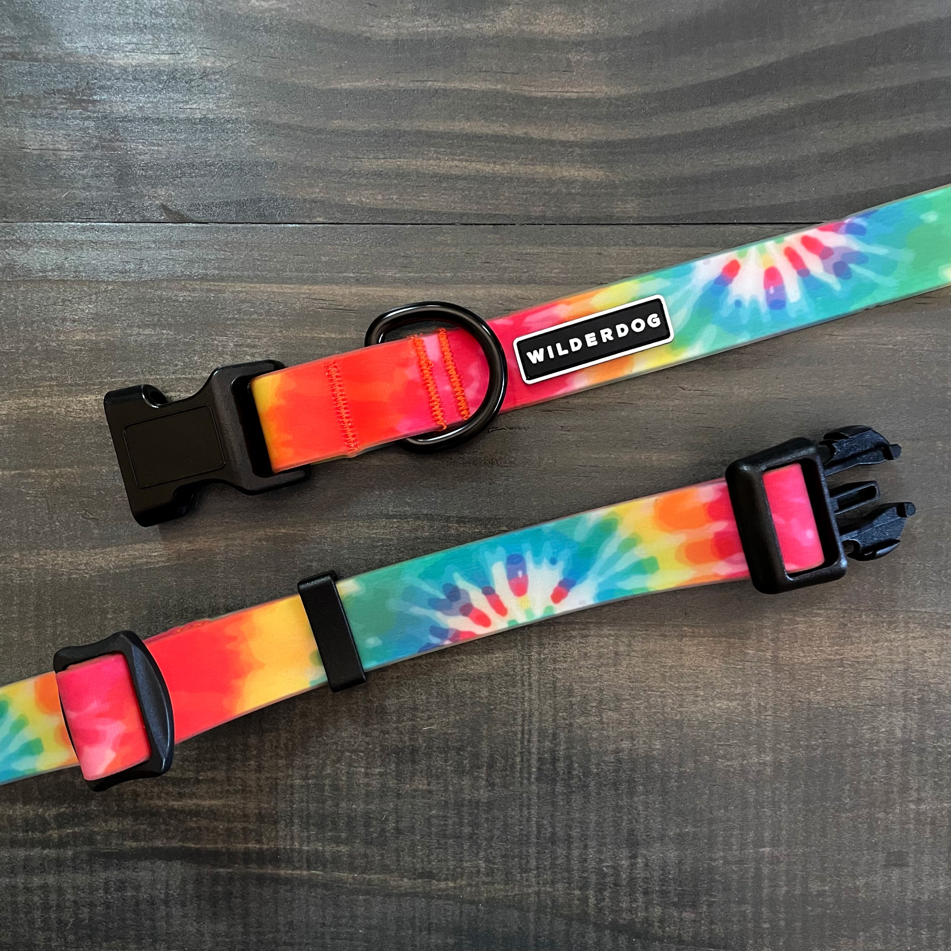 Tie Dye Waterproof Leash + Collar Bundle